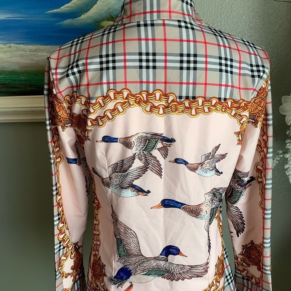 Diandian Didi Multicolored Long Sleeve Button Down Blouse Size Large - Picture 15 of 17